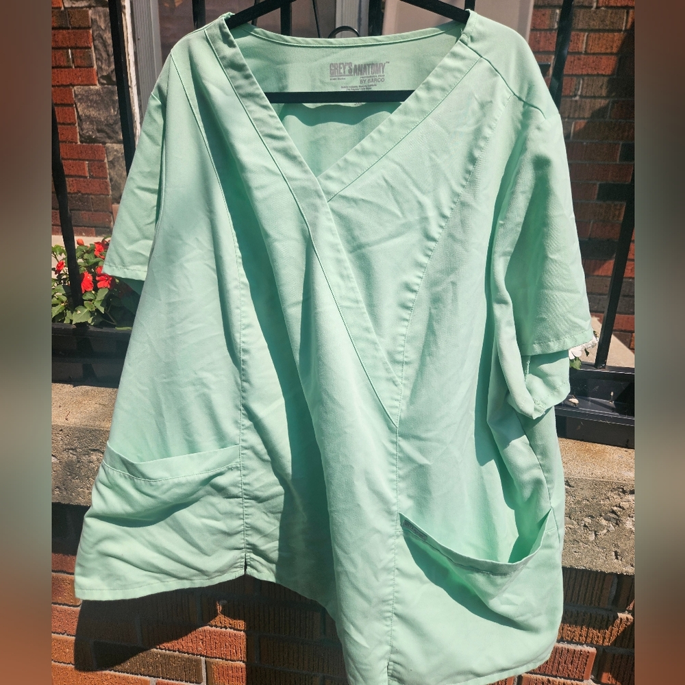 Grey's Anatomy Mint Green Scrub Top